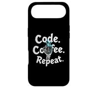 Carcasa para iPhone Air Funny Code Coffee Repeat Programmer Skeleton Hand Design