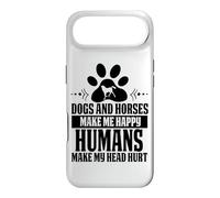 Carcasa para iPhone Air Funny Dogs and Horse Make me Happy Human Make my Head Hurt