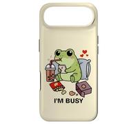 Carcasa para iPhone Air Funny Frog Im Busy Boba Tea Snacks Zoo Niños Niñas Niños