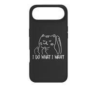 Carcasa para iPhone Air Funny I do What I Want Cat Flipping The Bird Offensive