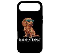 Carcasa para iPhone Air Funny I Do What I Want Long Haired Dachshund Lover
