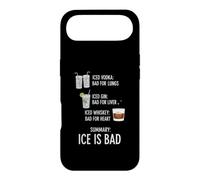 Carcasa para iPhone Air Funny Ice Is Bad Drinks Joke Vodka Gin Whiskey Humor