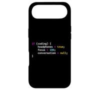 Carcasa para iPhone Air Funny Joke Programming If Coding Headphones Focus T-Shirt