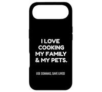 Carcasa para iPhone Air Funny Love Cooking My Family Use Commas Save Lives | Pun