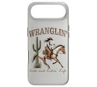 Carcasa para iPhone Air Funny Mom Riding. Western Cowboy Mama Wranglin' Kids