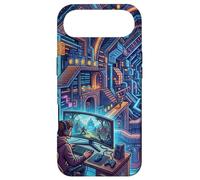 Carcasa para iPhone Air Futurista Cyberpunk PC Gamer y Retro Pixel Art RPG Fantasía