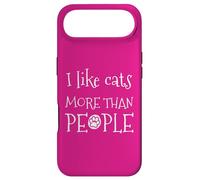 Carcasa para iPhone Air Gatito sarcástico Retro Divertido con Texto en inglés I Like Cats More Than People
