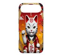 Carcasa para iPhone Air Gato de la Suerte de Maneki Neko en la Parte Delantera y Elegante Geisha en la Parte Trasera