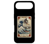 Carcasa para iPhone Air Gato japonés navegando por la Gran Ola Fuera de la Carta del Tarot de Kanagawa