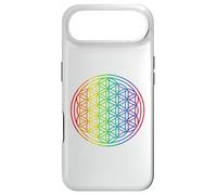 Carcasa para iPhone Air Geometría Sagrada Flor de la Vida Arco Iris