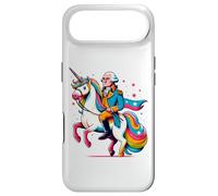 Carcasa para iPhone Air George Washington Riding A Unicorn Rainbow Colorido Gráfico