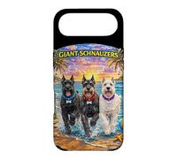 Carcasa para iPhone Air Gigante Schnauzer Beach Divertido Verano Pup Lover Tropical Sunset