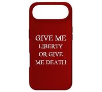 Carcasa para iPhone Air Give Me Liberty o Give Me Death con Fuente Blanca Retro
