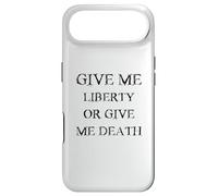 Carcasa para iPhone Air Give Me Liberty or Give Me Death con Fuente Negra Vintage