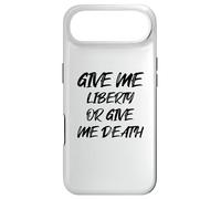 Carcasa para iPhone Air Give Me Liberty or Give Me Death con Fuente Negra Vintage