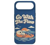 Carcasa para iPhone Air Go with The Flow Cute Sea Otter Retro Animal