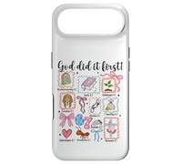 Carcasa para iPhone Air God Did It First 6:7 Verso de la Biblia Diseño de fe Cristiana