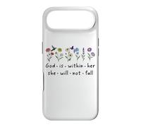 Carcasa para iPhone Air God is Within Her She Will Not Fall Christian Butterfly 46:5