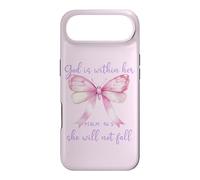 Carcasa para iPhone Air God is Within Her She Will Not Fall Christian Butterfly 46:5