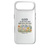 Carcasa para iPhone Air God Is Within Her She Will Not Fall Psalm 46:5 Watercolor