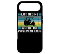 Carcasa para iPhone Air Golfistas Divertido Life Begins Where The Pavement Ends Golf