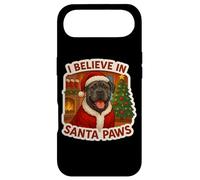 Carcasa para iPhone Air Gorro de Navidad con Texto en inglés I Believe In Santa Paws Cane Corso Dog Mom Dad