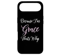 Carcasa para iPhone Air Grace Name Personalizado Mujer Lindo Rosa Negro Hermana Niña