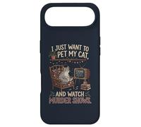Carcasa para iPhone Air Gracioso Solo Quiero acariciar a mi Gato y Ver programas de Asesinato 1