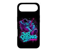 Carcasa para iPhone Air Gráfico de Astronauta Morado y Verde Azulado Just Vibing para Hombre