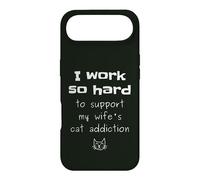 Carcasa para iPhone Air Gráfico de Marido sarcástico con Cita Divertida de la adicción al Gato de la Esposa