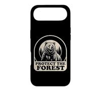 Carcasa para iPhone Air Gráfico Retro de la Naturaleza de un Oso Pardo Llamado Protect The Forest