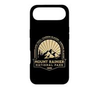 Carcasa para iPhone Air Gráfico Retro Sunburst del Parque Nacional Mount Rainer Washington