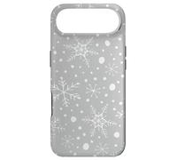 Carcasa para iPhone Air Gray Snowflakes Pattern Winter Christmas Holidays Snow