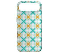 Carcasa para iPhone Air Green Coral Yellow Cross X-Shape Square Refreshing Pattern