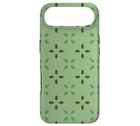 Carcasa para iPhone Air Green Dark Olive Cross Leaves Geometric Fresh Pattern