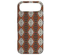 Carcasa para iPhone Air Grey Rust Orange Connected Oval Circles Art Deco Pattern