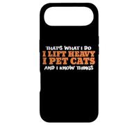 Carcasa para iPhone Air Gym Thats What I Do Lift Heavy Pet Cats Entrenamiento Mujeres Hombres