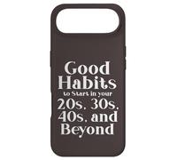 Carcasa para iPhone Air Habits for 20s 30s 40s and Beyond Life Journey Funny Vintage