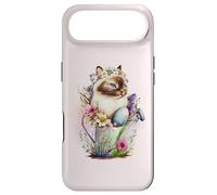 Carcasa para iPhone Air Happy Easter Cat Easter Tea Cup Coffee Cat Siamese Floral
