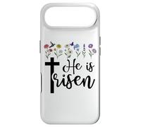 Carcasa para iPhone Air He is Risen Easter Spring He has Risen Christian Jesus Cross
