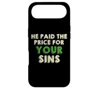 Carcasa para iPhone Air He Paid The Price for Your Sins Christian Faith Cross