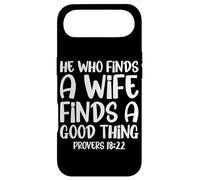 Carcasa para iPhone Air He Who Finds A Wife Finds A Good Thing Blessed Husband Love