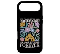 Carcasa para iPhone Air His Love Endures Forever Salmo 136 1 Verso de la Biblia Cristiano