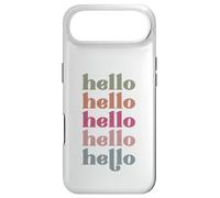 Carcasa para iPhone Air Hola Hombres, Mujeres y niños Que aman saludar por la mañana