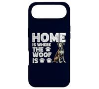 Carcasa para iPhone Air Home Is Where The Woof Is Lurcher Dog Funny Dogs Amante