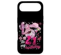 Carcasa para iPhone Air Howdy Cowboy Hat - Botas Rosas para Mujer, diseño de Bola de Discoteca, 21 cumpleaños