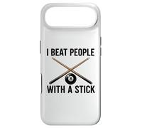 Carcasa para iPhone Air I Beat People with a Stick Billiards Cue Funny Men Women
