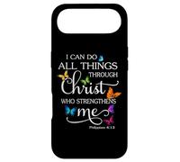 Carcasa para iPhone Air I Can Do All Things Through Christ Butterfly Art - Religioso
