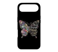 Carcasa para iPhone Air I Can Do All Things Through Christ Floral Butterfly Faith