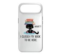 Carcasa para iPhone Air I Closed My Book to Be Here Cat What Black Cat Books Lovers